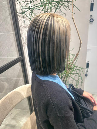 ぱっつんボブ×アンブレラカラー♡ 