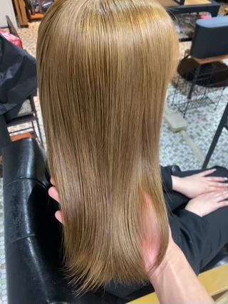 ミルクティーベージュで透明感
#ミルクティーベージュ　#ダブルカラー 