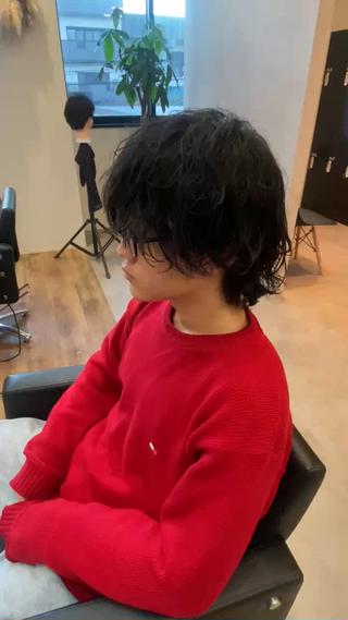 ロング パーマ メンズ well高崎上大類店所属・well高崎上大類町 /湯浅泳作のヘアスタイル