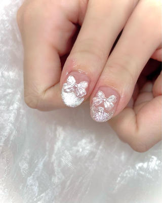 キラキラ ワンホンネイル 