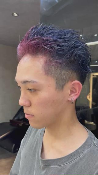 ショート カラー メンズ 池袋/似合わせ/縮毛 髪質改善【ugen】のヘアスタイル