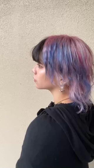 カラー ルシ🌈/ハイトーン デザインカラー/町田のヘアスタイル