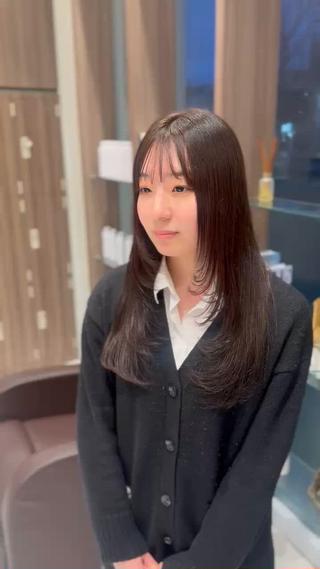 ロング カラー 🕯コバ/レイヤー/ 美髪縮毛🕯のヘアスタイル