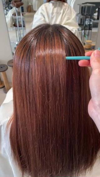 とぅるんと縮毛矯正です(   ◜▿◝ ) 