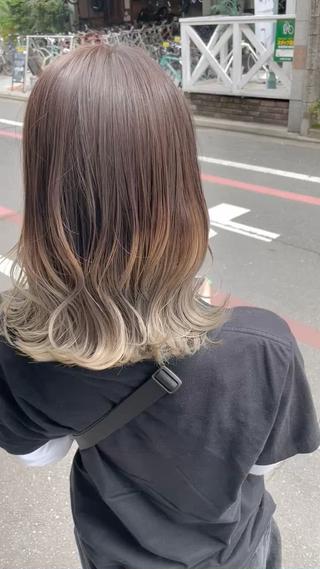 ミディアム カラー ヘアアレンジ Recess hair所属・川内 政人のヘアスタイル