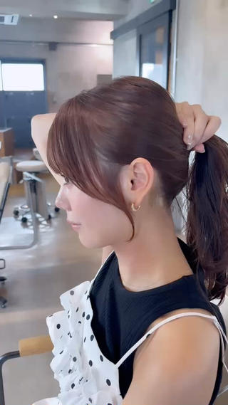 ミディアム カラー ♠️暗髪レイヤー♠️ 中山唯斗のヘアスタイル