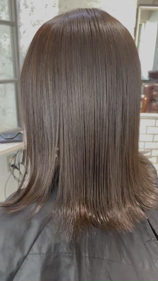 ミディアム カラー サイエンスアクア/艶 髪/レイヤー/清水のヘアスタイル