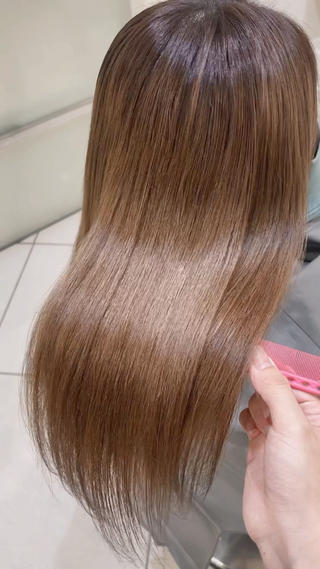 ロング 💖大人韓国ヘア💖 韓国艶カラー【銀座】のヘアスタイル
