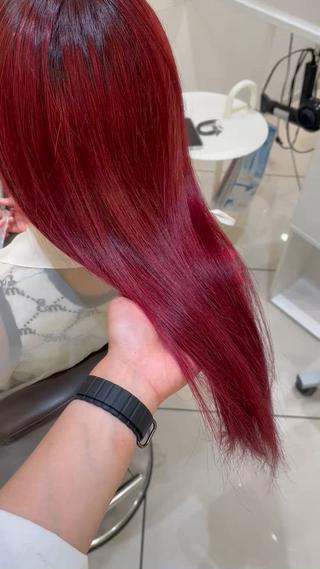 ロング カラー 💖大人韓国ヘア💖 韓国艶カラー【銀座】のヘアスタイル