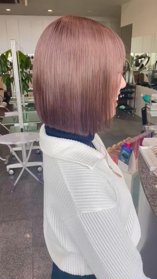 ショート カラー ハイトーン/ブリーチ 🤍足立里湖のヘアスタイル