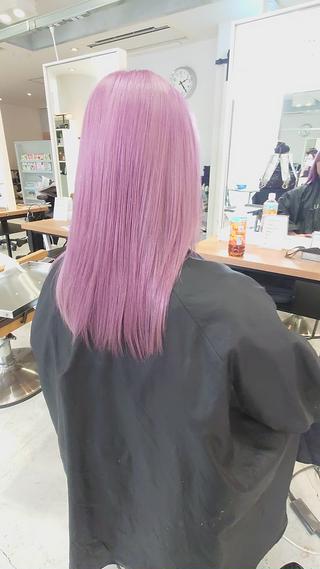 セミロング カラー 艶髪✨ブリーチ職人 井手正康のヘアスタイル