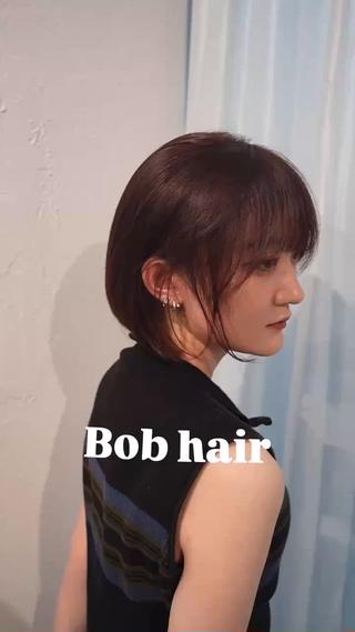 Bob hair
似合う長さで綺麗にcutさせていただきます！ 