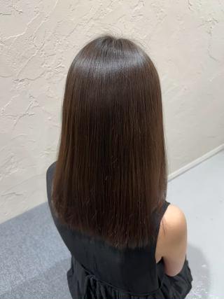 セミロング パーマ 【髪質改善】 夏目結以のヘアスタイル