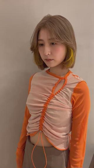 ミディアム カラー 🩷ハイトーン透明感 レイヤー🩷ユリカのヘアスタイル