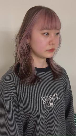 大人気のピンクベージュ
色落ちまで綺麗です
ブリーチ一回〜 