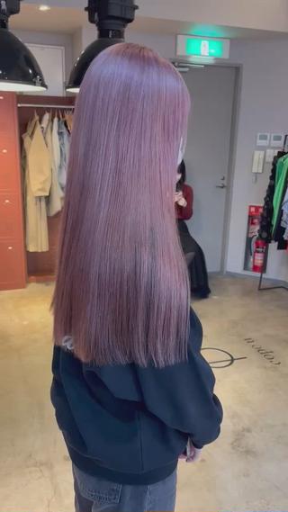 ブリーチ1回〜
色落ちまで綺麗なピンクラベンダー 