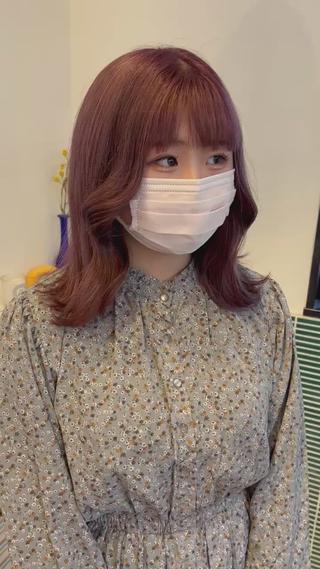 ミディアム カラー 🩷ハイトーン透明感 レイヤー🩷ユリカのヘアスタイル