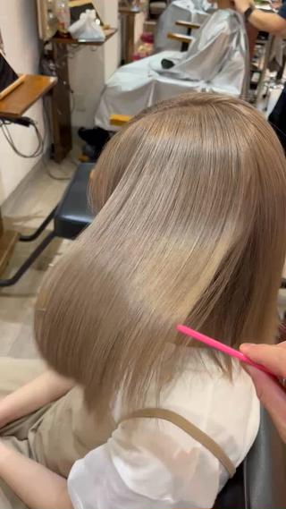 ミディアム 🧸柔らかいベージュ カラー🧸氏家達哉のヘアスタイル