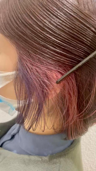 ダブルインナーカラー
  
  >> ピンク × パープル 