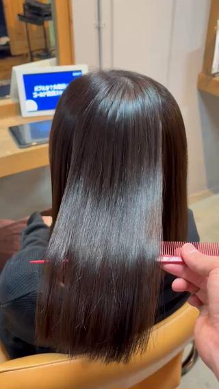 縮毛矯正/艶髪/美髪/ツヤツヤ/髪質改善/縮毛矯正モデル 
