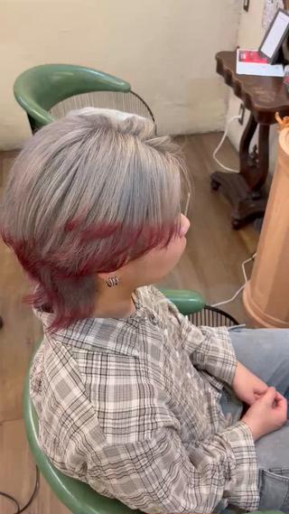 ショート カラー メンズ veretta .所属・✒️ハイトーン/ メンズ特化　Rikuのヘアスタイル