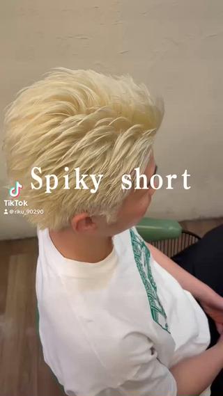 ショート カラー メンズ veretta .所属・✒️ハイトーン/ メンズ特化　Rikuのヘアスタイル