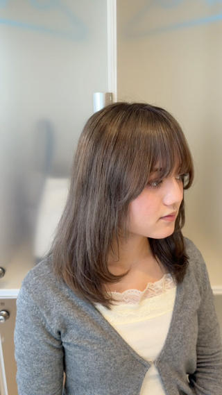 セミロング カラー 海希/韓国風ヘア /ブリーチ透明カラーのヘアスタイル