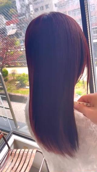 ロング カラー 上島 未緒のヘアスタイル