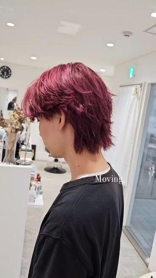 ミディアム カラー メンズ E Komo hair所属・Wow❕E Komo hair 永井一輝のヘアスタイル