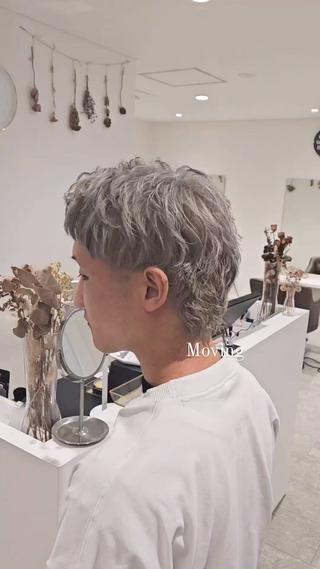 カラー メンズ ショート E Komo hair所属・Wow❕E Komo hair 永井一輝のヘアスタイル