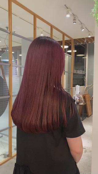 ロング カラー 髪質改善 イオリのヘアスタイル