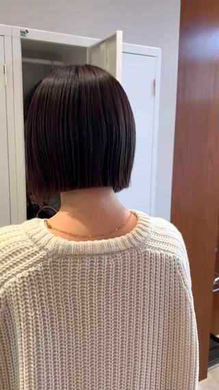 切りっぱなしボブ 