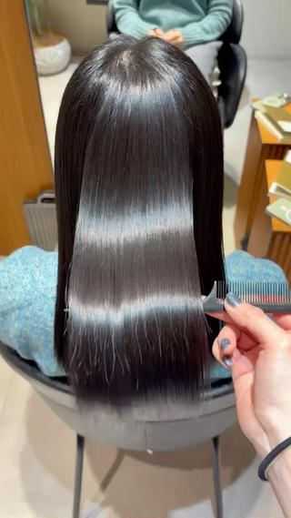 セミロング 酸性ストレート/ ちさとのヘアスタイル