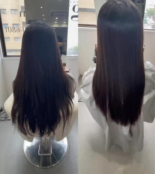 パサつきが気になっていた髪も、髪質改善ストレートでここまで綺麗に
乾かしただけでまとまりとツヤが出て、思わず触りたくなる手触りに。
毎朝のスタイリングがぐっと楽になります
アイロンを使わなくても自然なツヤ感が続くのが嬉しいポイントです！ 