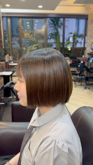 ショート 縮毛矯正&髪質改善/ きょうの🐺のヘアスタイル