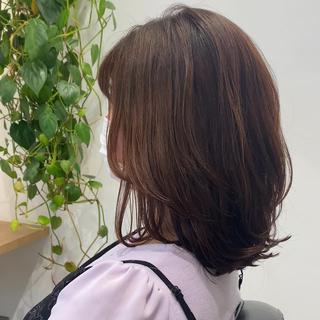 ミディアム カラー パーマ ヘアアレンジ ツヤ髪 ／髪質改善 松岡将太郎のヘアスタイル
