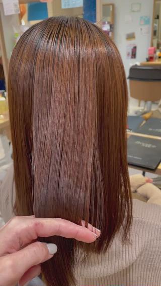 セミロング パーマ 心斎橋/ブリーチなし 髪質改善/レイヤーのヘアスタイル