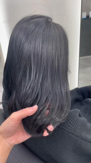 ミディアム カラー 心斎橋/ブリーチなし 髪質改善/レイヤーのヘアスタイル