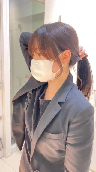 ロング カラー ヘアアレンジ 赤み消しグレージュ 🫒ｒｅｏｎのヘアスタイル