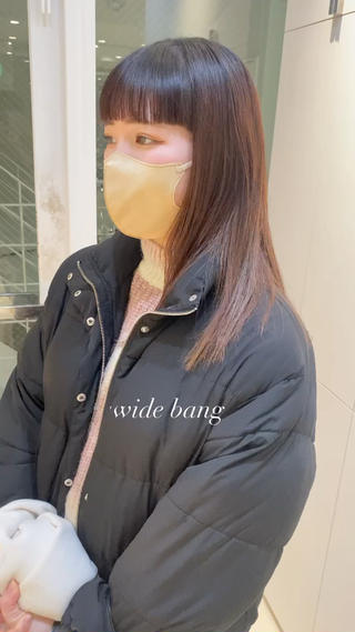 前髪を広めにすることでモードっぽい感じも可愛らしい感じにもできるのでおすすめです！ 