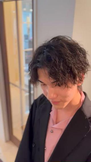 パーマ ヘアアレンジ メンズ 日比 海夏太のヘアスタイル
