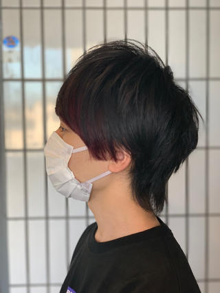 ショート カラー メンズ ハットリ /北習志野のヘアスタイル