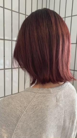 ミディアム カラー ハットリ /北習志野のヘアスタイル