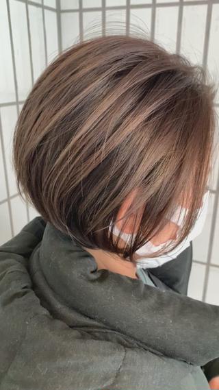 ショート カラー ハットリ /北習志野のヘアスタイル