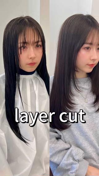 顔まわりにたっぷりとレイヤーを！
後ろには入れないから扱いも簡単!!
髪質改善でうるつやレイヤーカット目指しましょう 