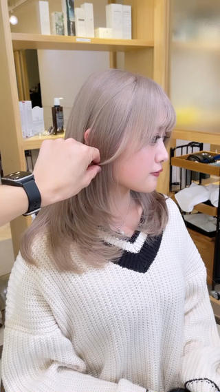 #カラー#ミルクティーベージュ#ハイトーン#ハイトーンベージュ#ブロンド 