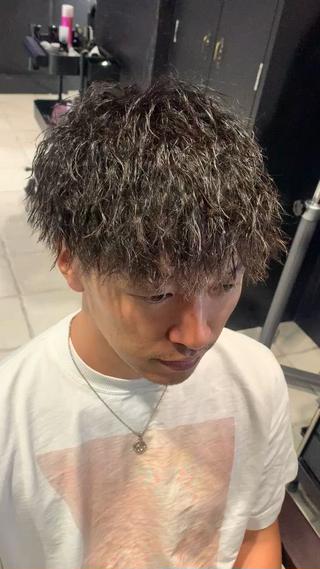 ショート メンズ メンズパーマ/難波/ 心斎橋　室園亮佑のヘアスタイル
