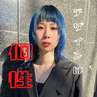 ミディアム 【ロングウルフカット 姫カット】伊藤裕哉のヘアスタイル