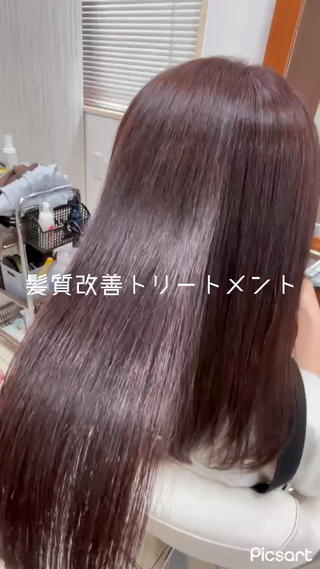 セミロング カラー 艶髪☀️ダメージレス ☀佐藤 綺菜のヘアスタイル