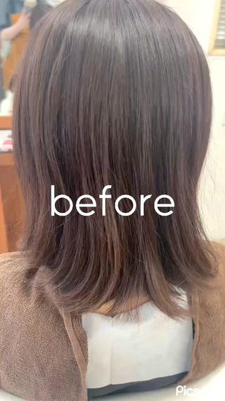 ミディアム カラー 艶髪☀️ダメージレス ☀佐藤 綺菜のヘアスタイル